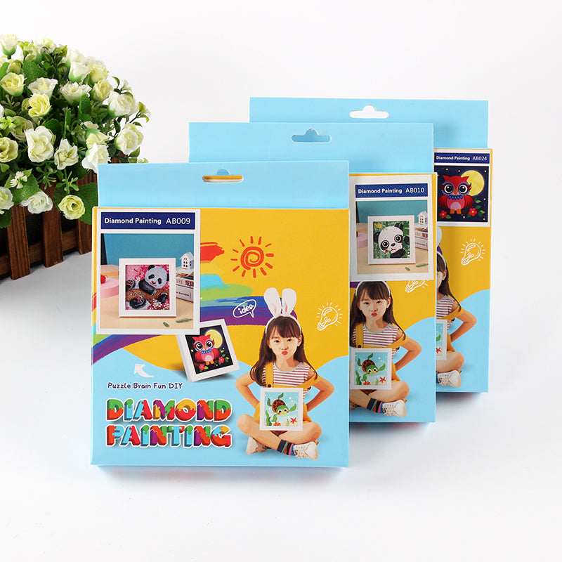 AB027 Children's Diamond Painting With Frame 15x15cm Table