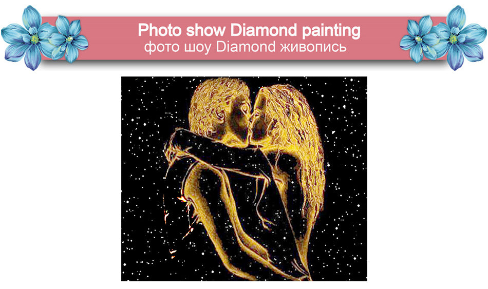 5D DIY Diamond Embroidery love Scenery Kiss