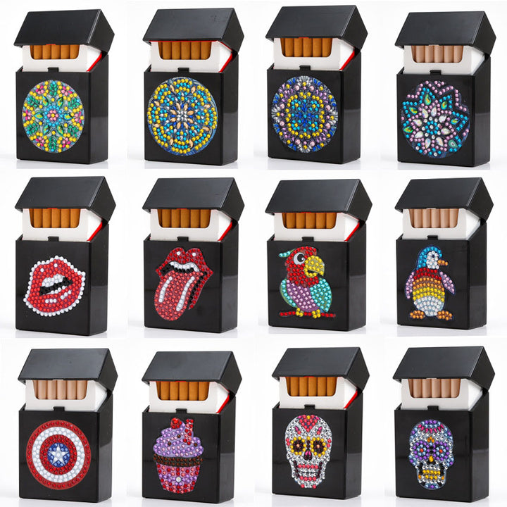 DIY Diamond Painted Cigarette Case Box
