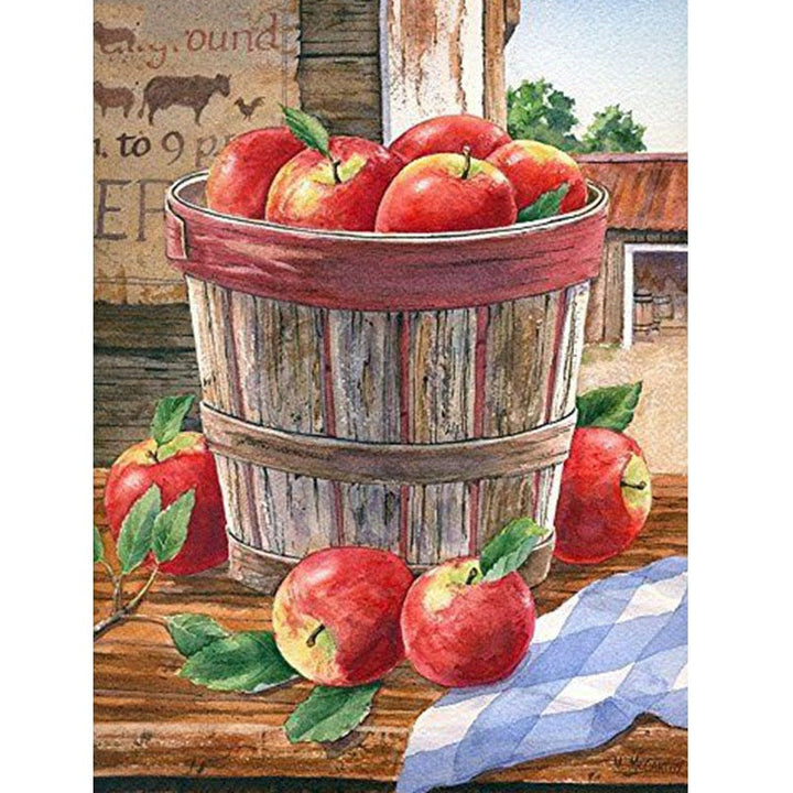 Diy Diamond Painting Red Apple Fruit
