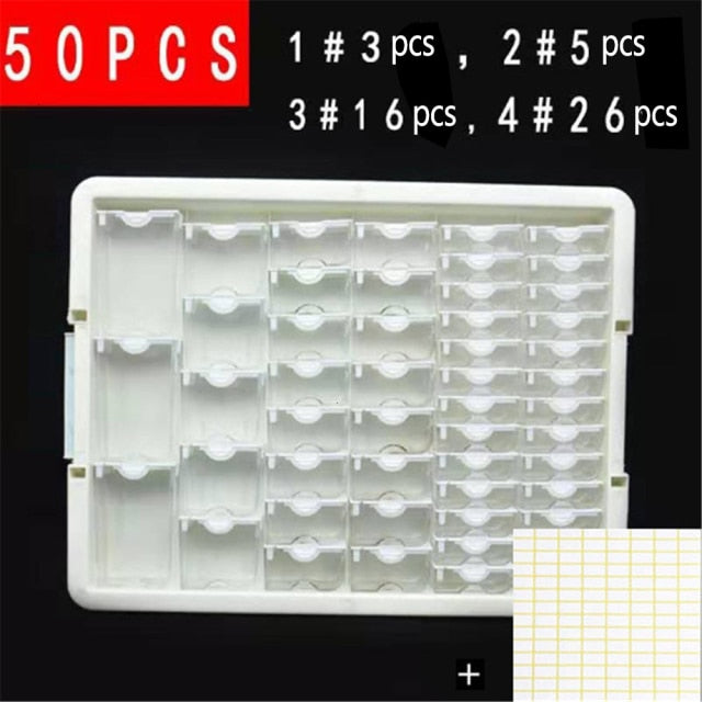 Drill Containers for Diamond Painting Mosaic Tool Accessories Plaid Jewelry Diamond Embroidery Transparent Storage Box